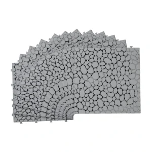 Bybafun 12-in x 12-in 60-Pack Gray Prefinished Vinyl/Plastic Deck Tile (60-sq ft)