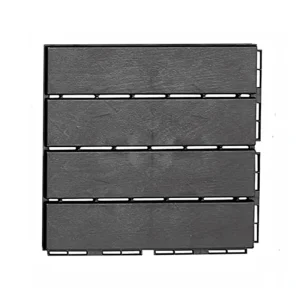Bybafun 12-in x 12-in 9-Pack Gray Prefinished PVC Deck Tile T726915246
