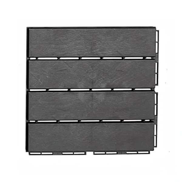 Bybafun 12-in x 12-in 9-Pack Gray Prefinished PVC Deck Tile T726915246