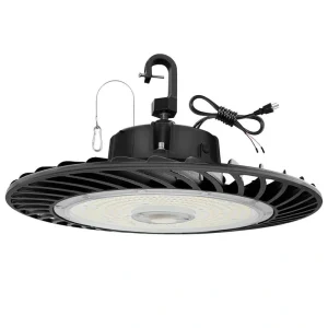 Cedar Hill 12.5 in. 150-200-240-Watt Black UFO LED High Bay Light 4000-5000-6000K