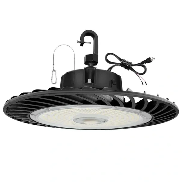 Cedar Hill 12.5 in. 150-200-240-Watt Black UFO LED High Bay Light 4000-5000-6000K