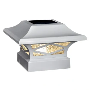 Classy Caps 4-in x 4-in 20-Lumen 0.2-Watt White Solar LED Outdoor Post Cap Light (2700 K)