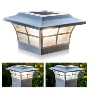 Classy Caps 5-in x 5-in 10-Lumen 1-Watt White Solar LED Outdoor Post Cap Light (5000 K)