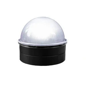 Classy Caps 5-Lumen 1-Watt Black Solar LED Outdoor Post Cap Light (4500 K)