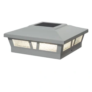 Classy Caps 6-in x 6-in 10-Lumen 1-Watt White Solar LED Outdoor Post Cap Light (2700 K)