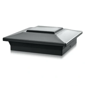 Classy Caps 6-in x 6-in Black Aluminum Deck Post Cap