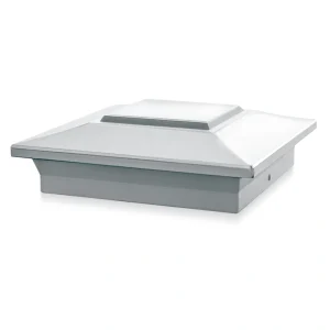 Classy Caps 6-in x 6-in White Aluminum Deck Post Cap