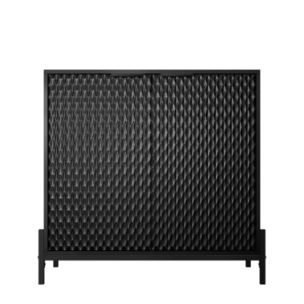 Clihome 15.67-in W x 31.5-in H Mdf Black Freestanding Utility Storage Cabinet