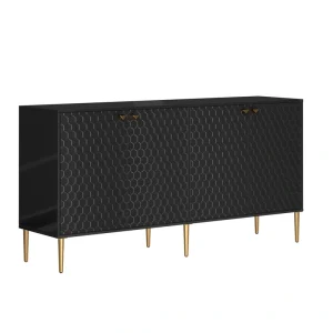 Clihome 15.75-in W x 31.25-in H Mdf Black Freestanding Utility Storage Cabinet