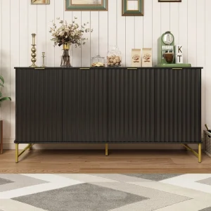 Clihome 15.75-in W x 31.5-in H Mdf Black Freestanding Utility Storage Cabinet T726924989