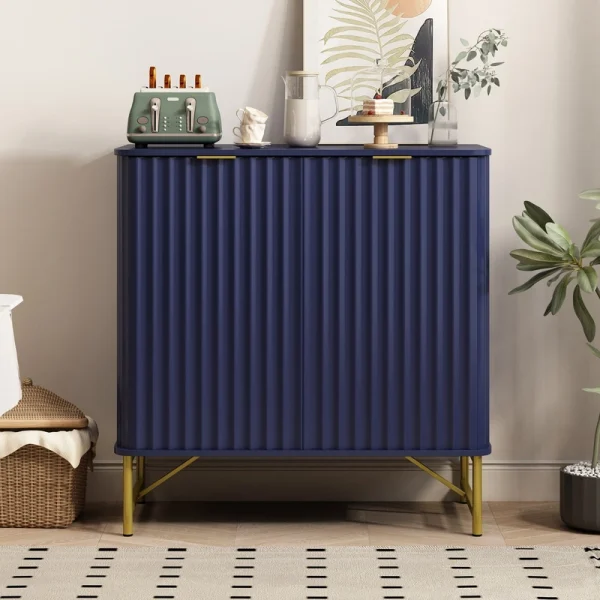 Clihome 15.75-in W x 31.5-in H Mdf Navy Freestanding Utility Storage Cabinet T726925018