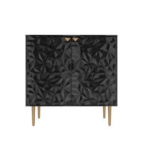 Clihome 15.75-in W x 31.93-in H Mdf Black Freestanding Utility Storage Cabinet