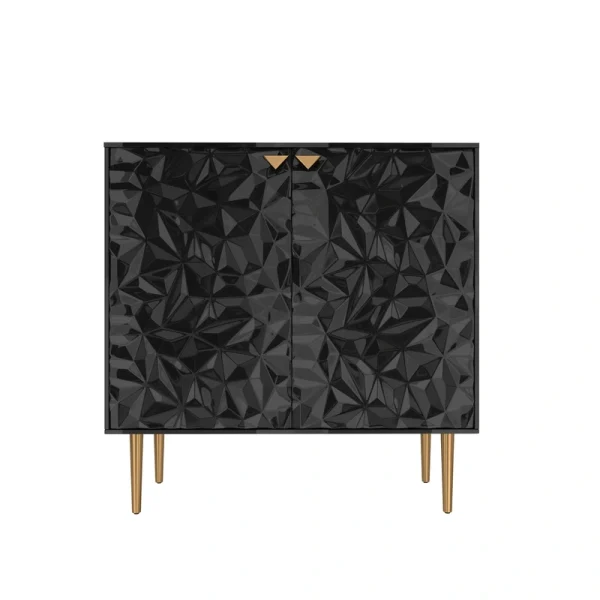 Clihome 15.75-in W x 31.93-in H Mdf Black Freestanding Utility Storage Cabinet