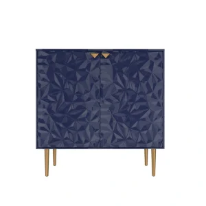 Clihome 15.75-in W x 31.93-in H Mdf Navy Freestanding Utility Storage Cabinet