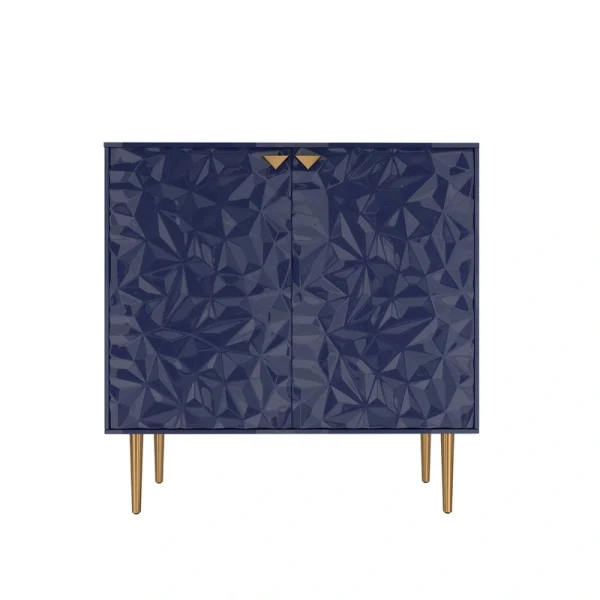 Clihome 15.75-in W x 31.93-in H Mdf Navy Freestanding Utility Storage Cabinet