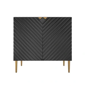 Clihome 15.75-in W x 31-in H Mdf Black Freestanding Utility Storage Cabinet T726925015