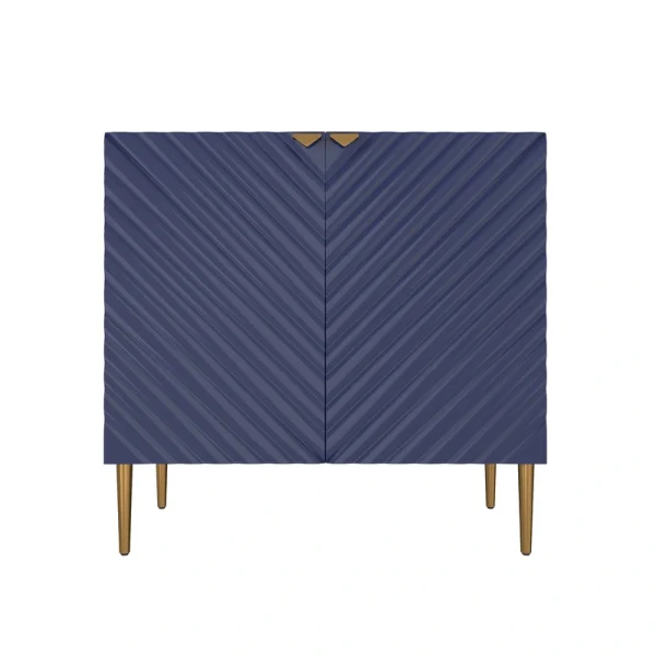 Clihome 15.75-in W x 31-in H Mdf Navy Freestanding Utility Storage Cabinet
