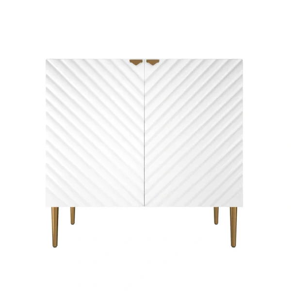 Clihome 15.75-in W x 31-in H Mdf White Freestanding Utility Storage Cabinet T726925005
