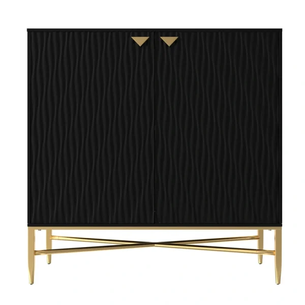 Clihome 15.75-in W x 32.87-in H Mdf Black Freestanding Utility Storage Cabinet T726924974