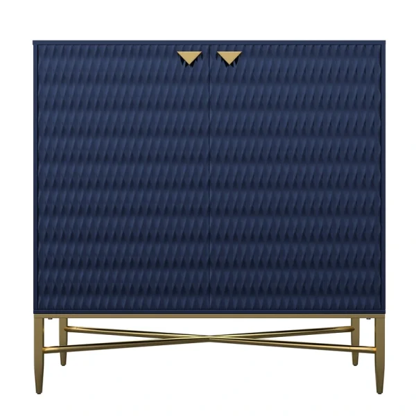 Clihome 15.75-in W x 32.87-in H Mdf Navy Freestanding Utility Storage Cabinet T726924971