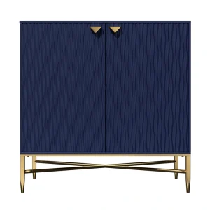 Clihome 15.75-in W x 32.87-in H Mdf Navy Freestanding Utility Storage Cabinet T726924979