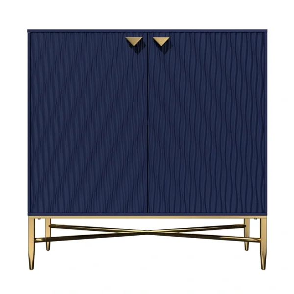 Clihome 15.75-in W x 32.87-in H Mdf Navy Freestanding Utility Storage Cabinet T726924979