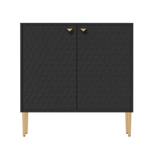 Clihome 15.75-in W x 32-in H Mdf Black Freestanding Utility Storage Cabinet