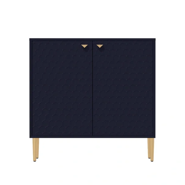 Clihome 2-Door Cabinets 31.5-in W x 32-in H Wood Composite Blue Freestanding Utility Storage Cabinet