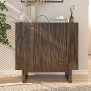 Clihome 31.5-in W x 30.71-in H Wood Composite Brown Freestanding Utility Storage Cabinet