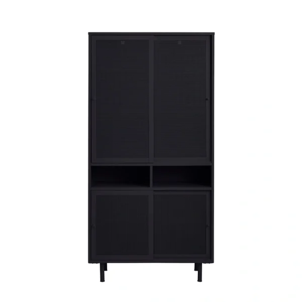 Contemporary/Modern Black Metal China Cabinet T726924930