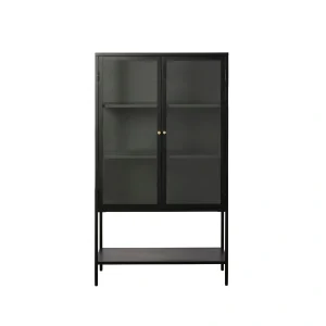 Contemporary/Modern Black Metal China Cabinet T726924931