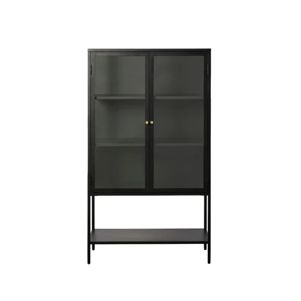 Contemporary/Modern Black Metal China Cabinet T726924931