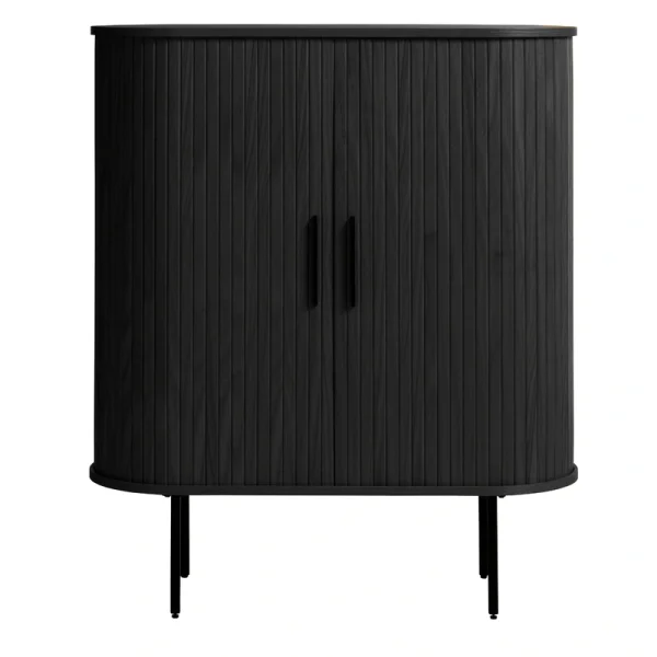 Contemporary/Modern Black Oak Wood Oak China Cabinet