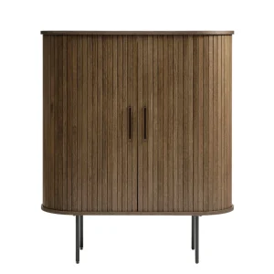 Contemporary/Modern Smoked Oak Wood Oak China Cabinet