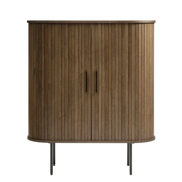 Contemporary/Modern Smoked Oak Wood Oak China Cabinet