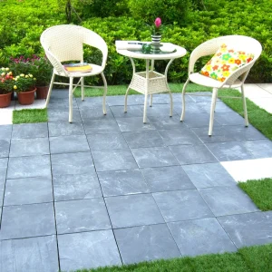 Courtyard Casual 11.81-in x 11.81-in 6-Pack Natural Slate Prefinished Polymer Deck Tile
