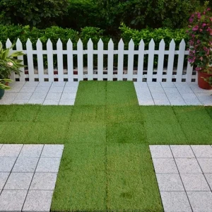 Courtyard Casual 12-in x 12-in 9-Pack Artificial Grass Prefinished PVC Deck Tile