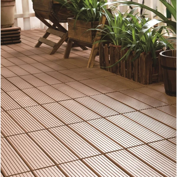 Courtyard Casual 12-in x 12-in 9-Pack Brown Prefinished Composite Deck Tile