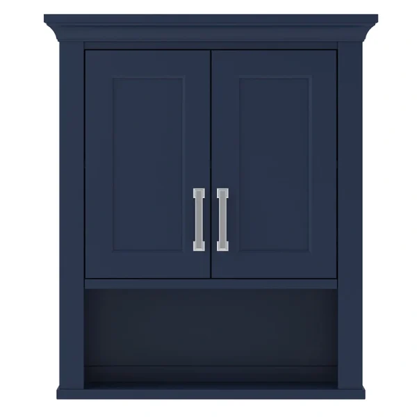 CRAFT + MAIN 24-in x 28-in x 8-in White Soft Close Bathroom Wall Cabinet