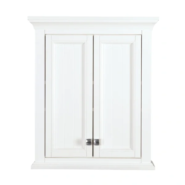 CRAFT + MAIN 24-in x 28-in x 8-in Winter Oak Soft Close Bathroom Wall Cabinet