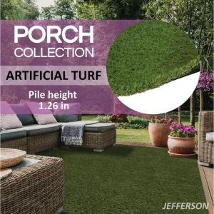 CREATIVE SURFACES Jefferson 7.38 ft. x 8.76 ft. Green Artificial Grass