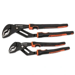 Crescent Grip Zone 10 in. and 12 in. V-Jaw Tongue and Groove Plier Set with Dual Material Grips