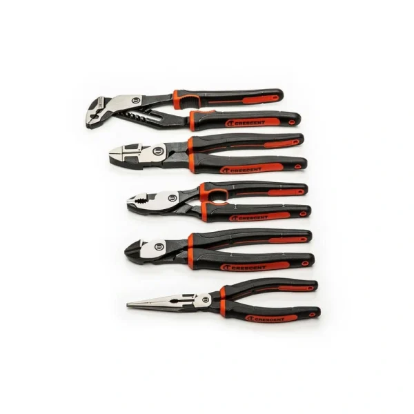 Crescent Z2 Mixed Pliers Set with Dual Material Grips (5-Piece)