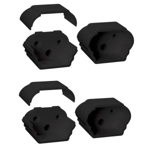 Deckorators 2.375-in x 0.875-in Matte Black Metal Post Connector (4-Pack)