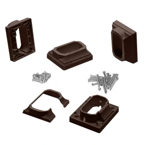 Deckorators 3.625-in x 1.25-in Contemporary grab and go Brown Plastic Line Connector (4-Pack)