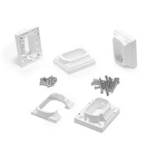 Deckorators 3.625-in x 1.25-in White Plastic Rail Bracket (4-Pack)
