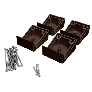 Deckorators 4.5-in x 2-in Contemporary grab and go Brown Composite Angle Adapter (2-Pack)