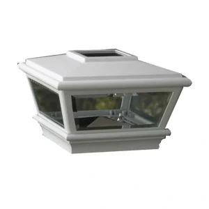 Deckorators 4-in x 4-in 2.4-Lumen 1-Watt White Battery-operated LED Outdoor Post Cap Light (6500 K)