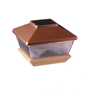 Deckorators 4-in x 4-in 5-Lumen 1-Watt Copper Solar LED Outdoor Post Cap Light (6500 K) T726916259