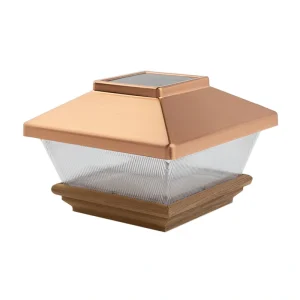 Deckorators 4-in x 4-in 7-Lumen 1-Watt Copper Battery-operated LED Outdoor Post Cap Light (6500 K)